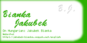 bianka jakubek business card